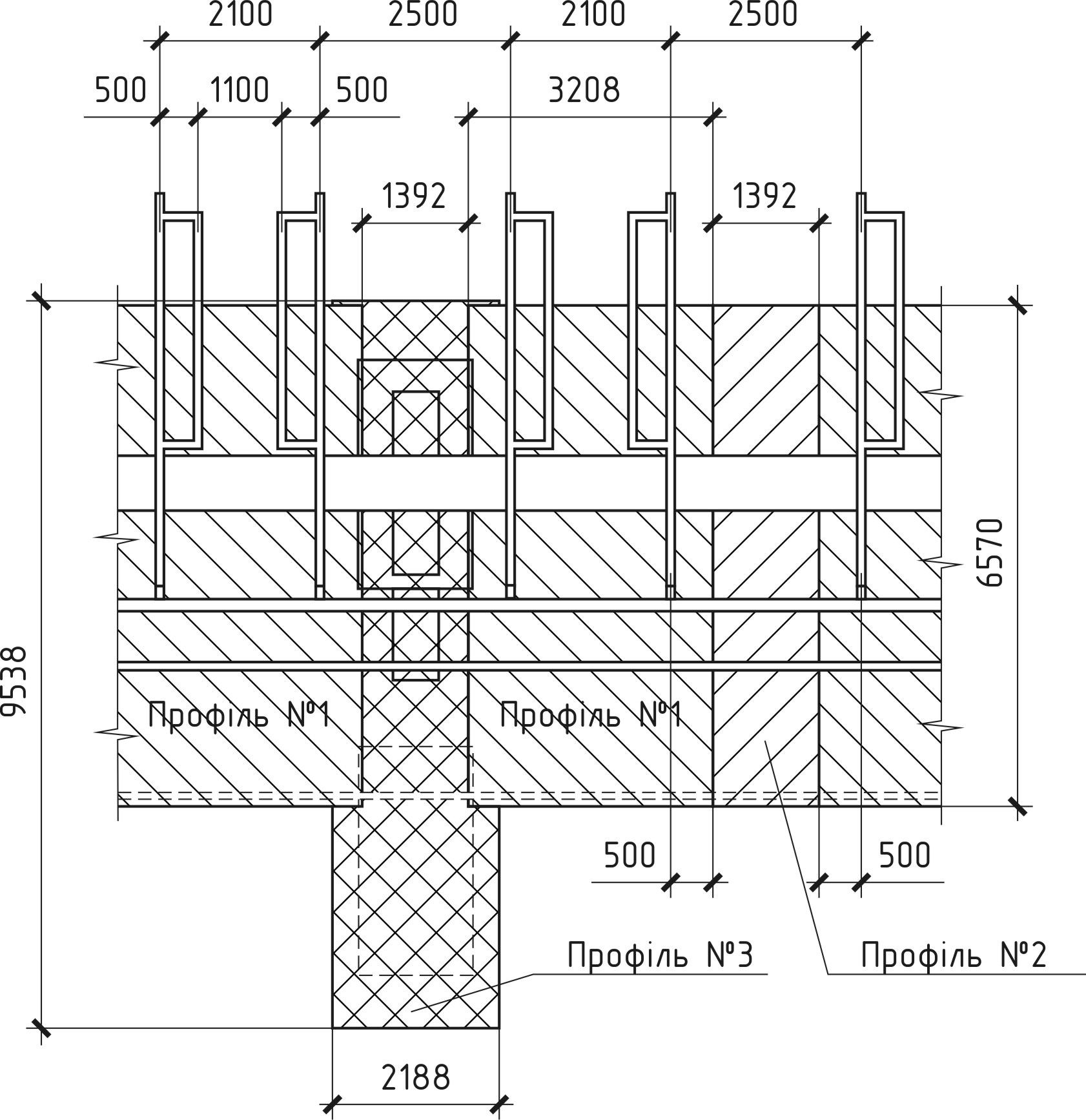 Фрагмент плана траншеи