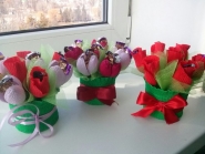З цукерок - міні-корзинки
