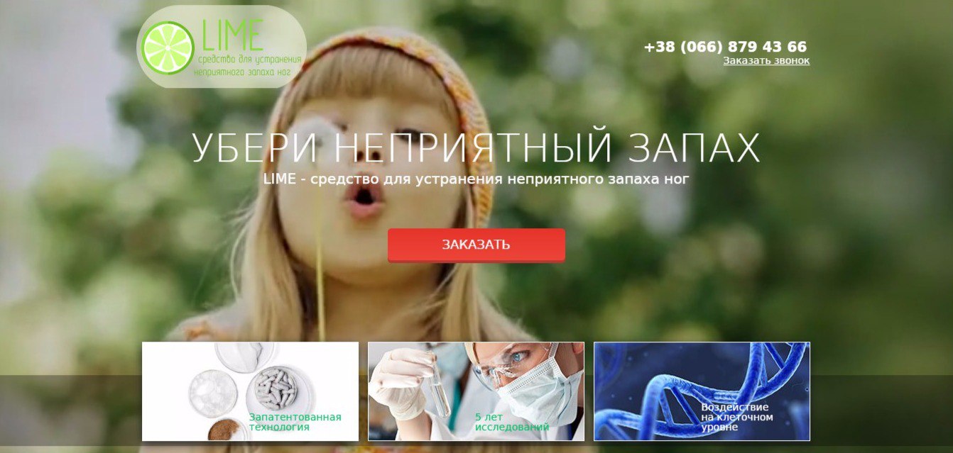 Landing Page Lime