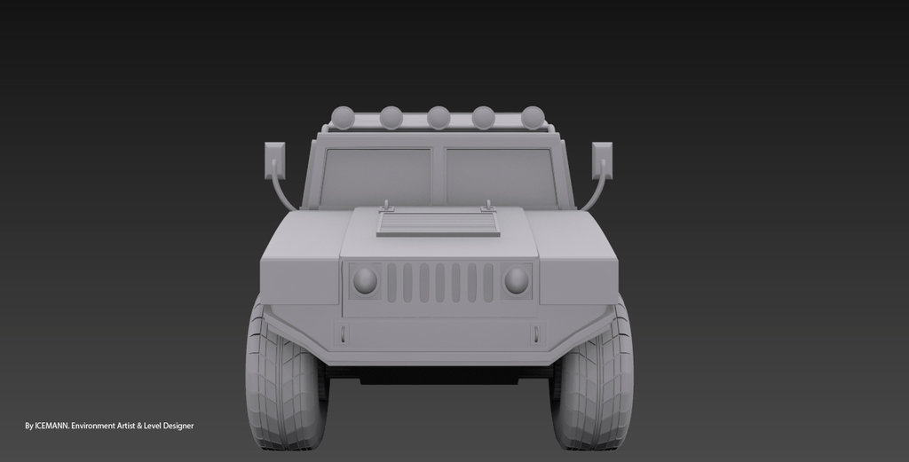 High-poly Hummer