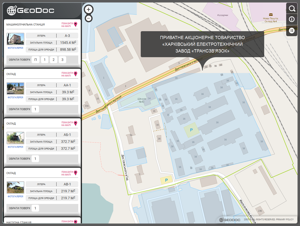 Interactive map