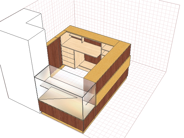 Разработка конструктива мебельного острова
