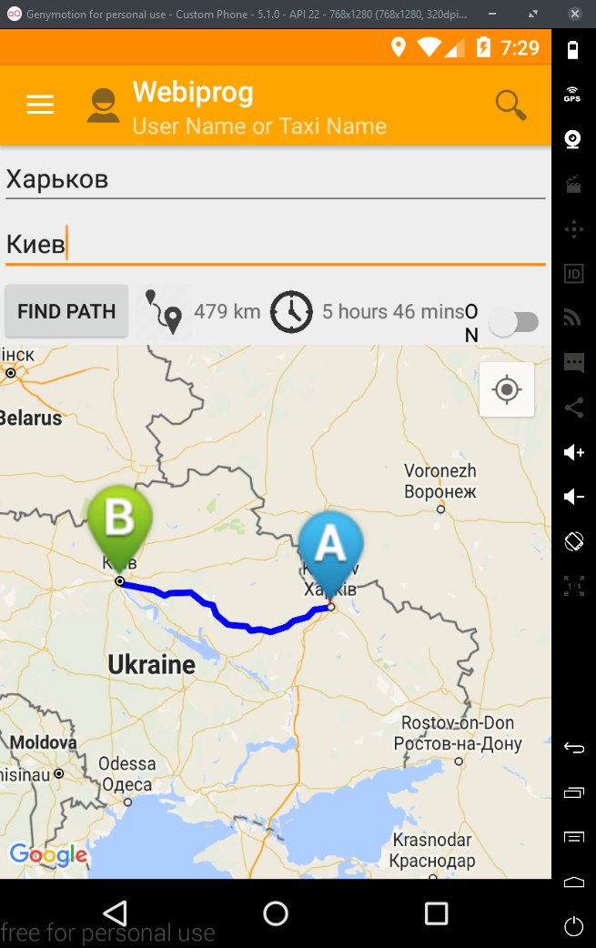 Taxi Android Project