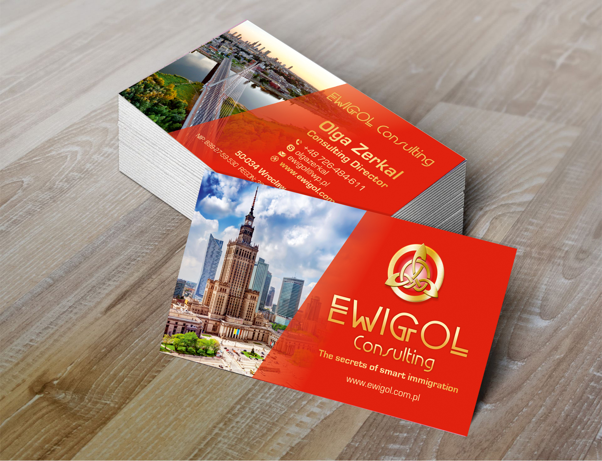 Макет визитки "Ewigol"