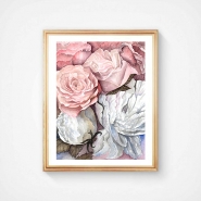 Пионы и розы