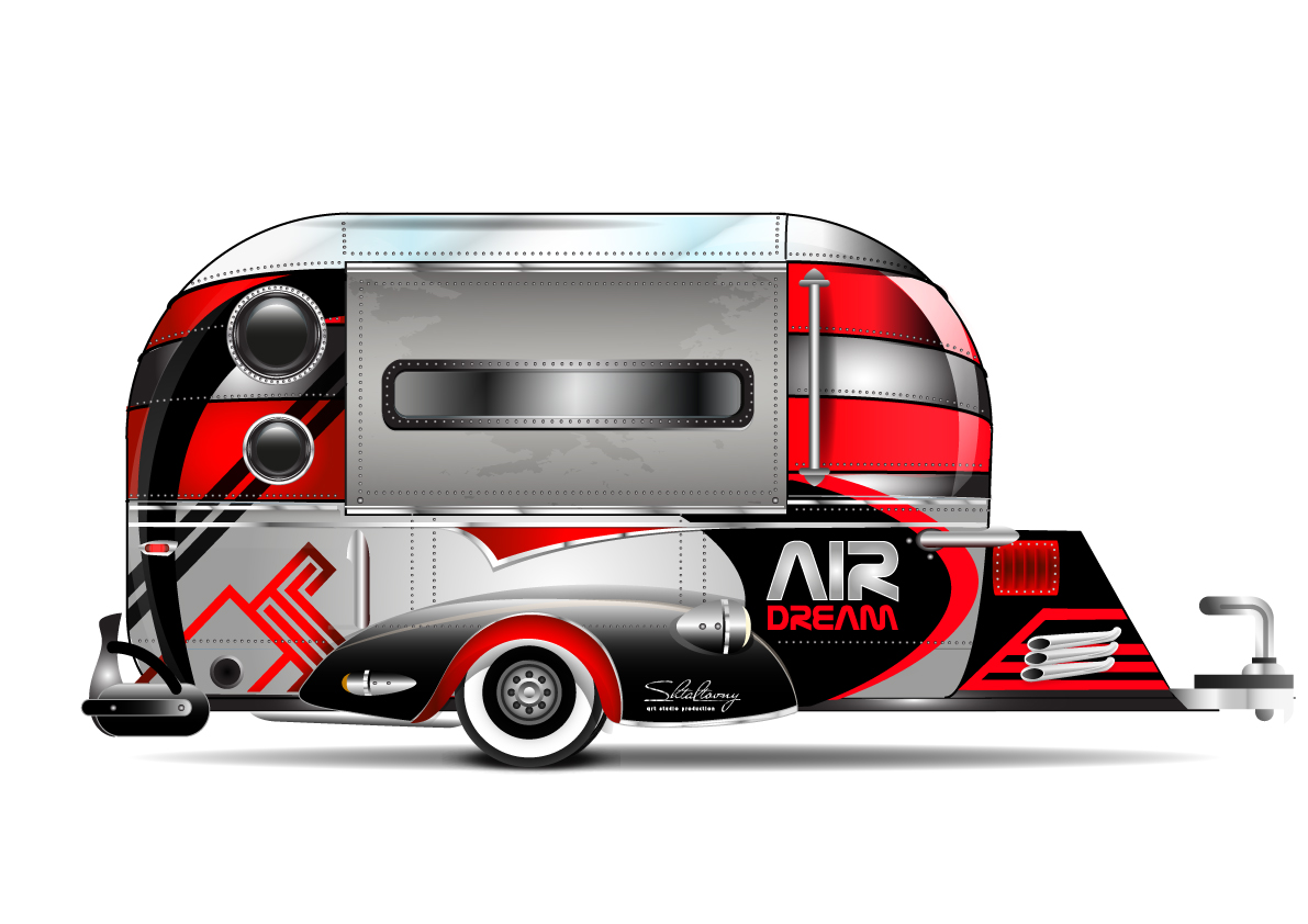 Дизайн мобильной кофейни в стиле AIRSTREAM