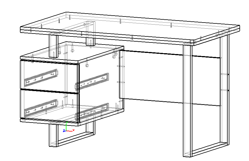 Разработкиа модели стола в стиле лофт