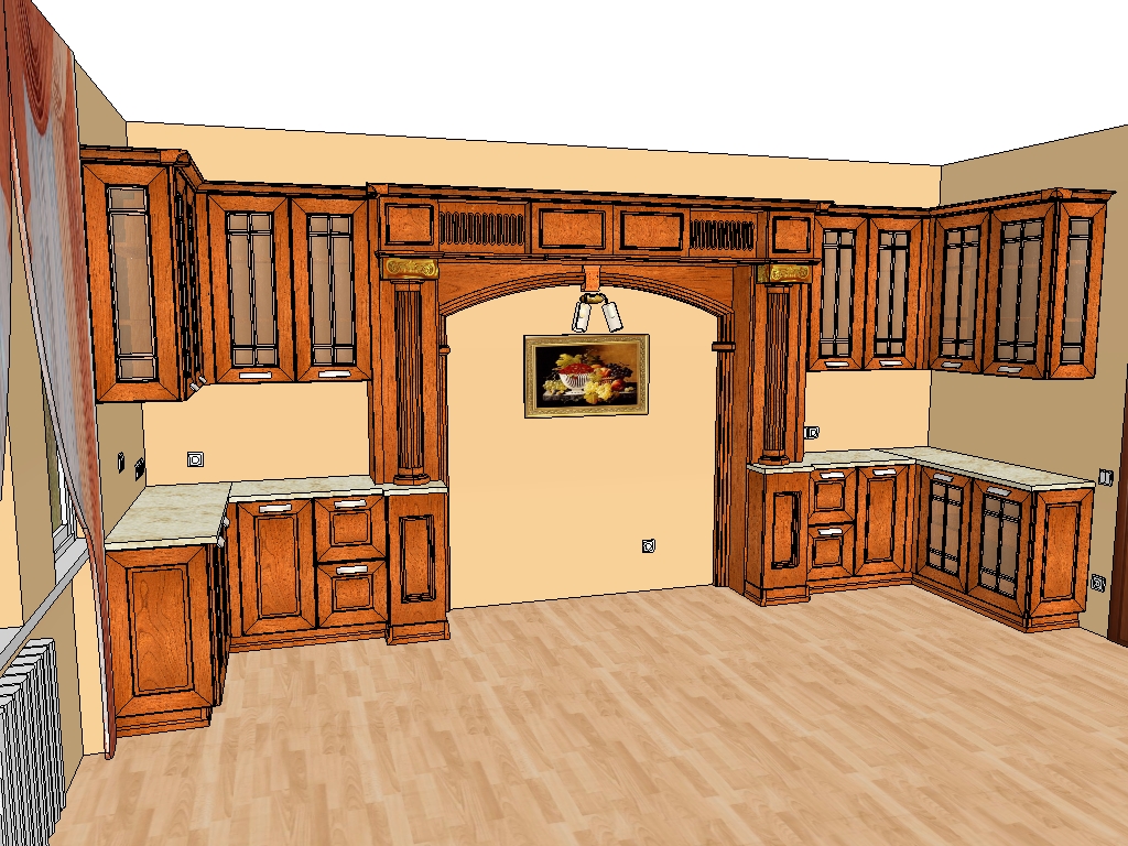 Визуализация кухни в 3D 