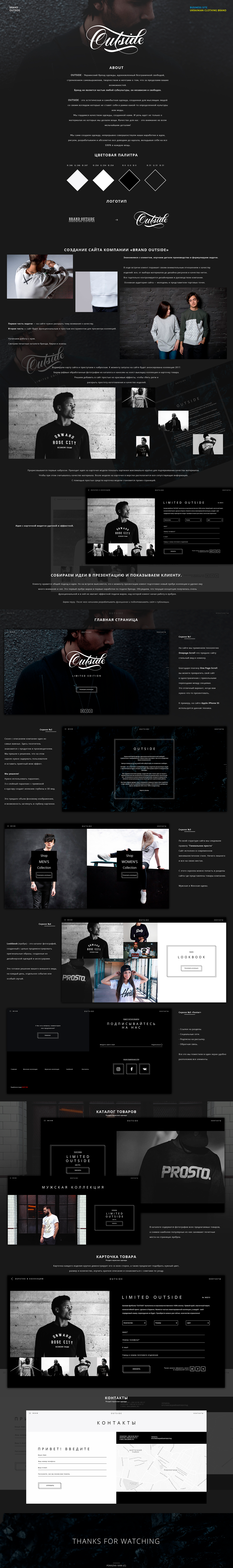 Разработка фирменного стиля и бизнес портала "под ключ" для "Brand Outside"