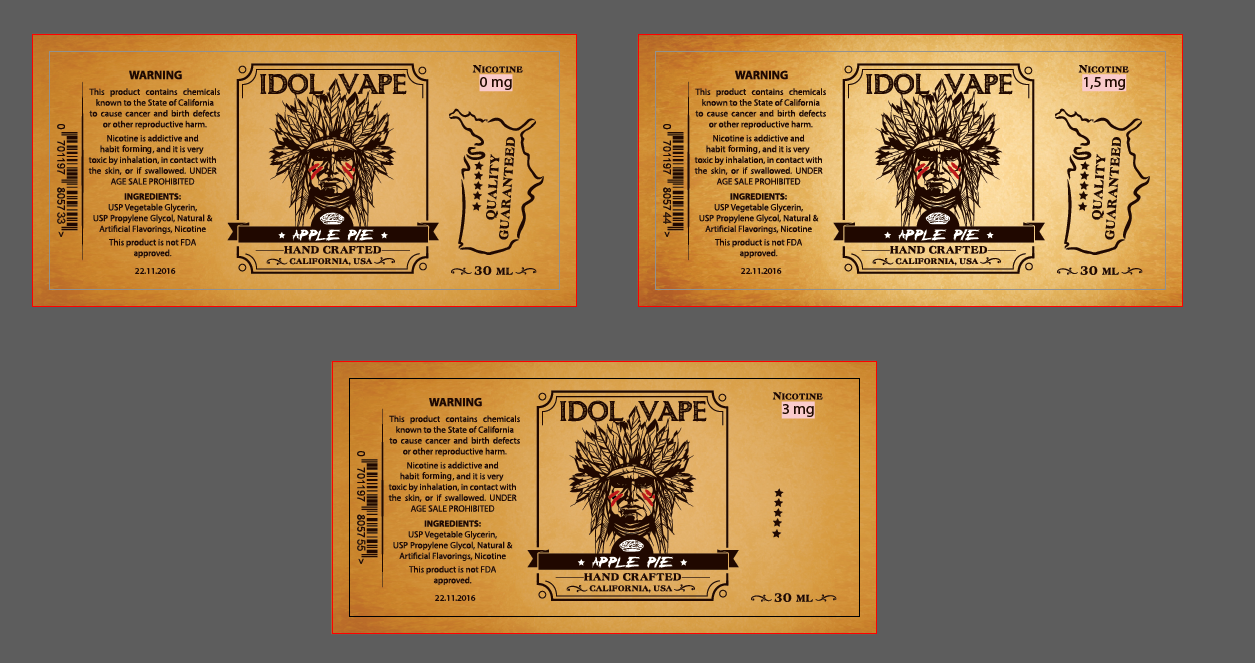 Дизайн этикетки IDOL VAPE