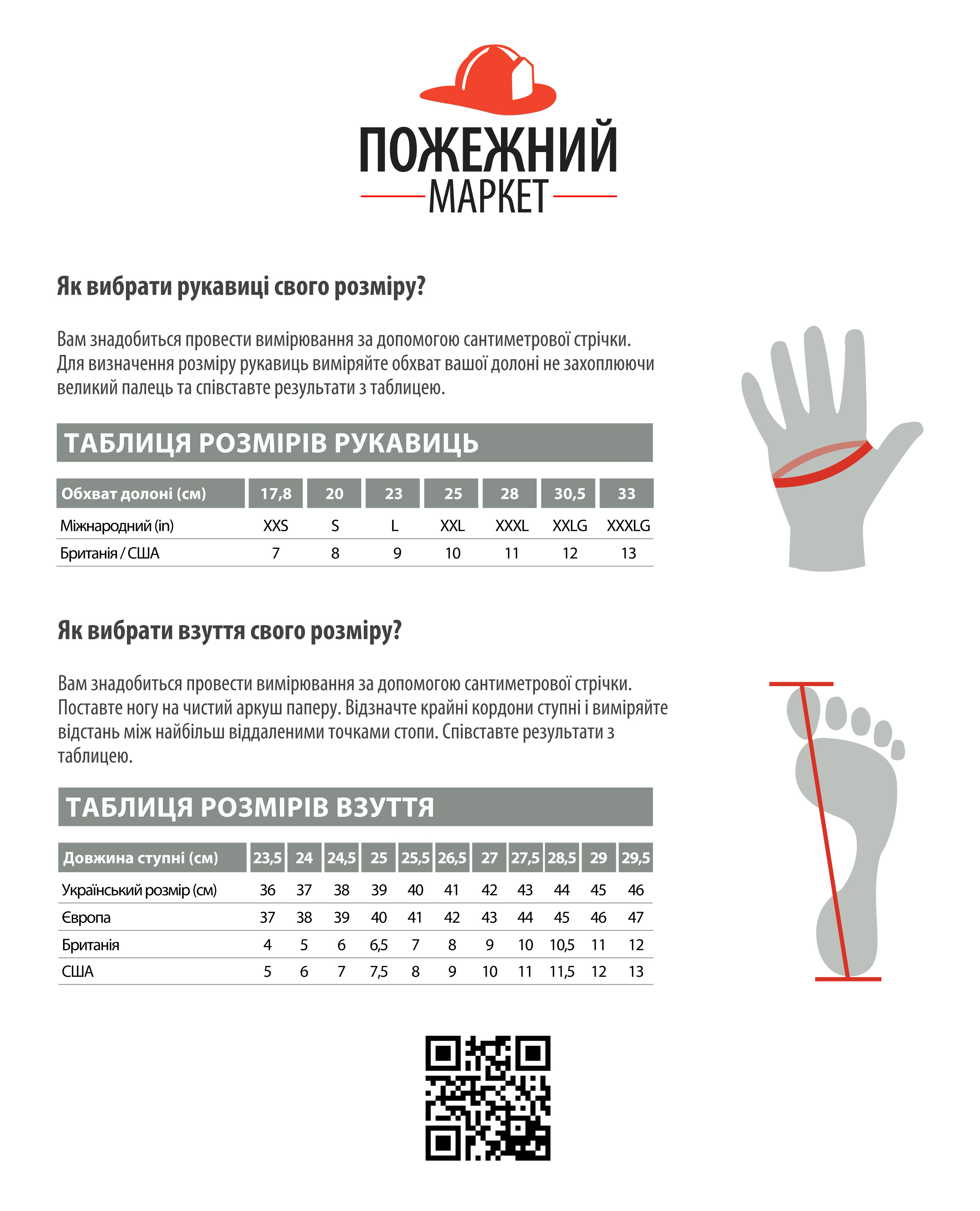 Таблиця розмірів