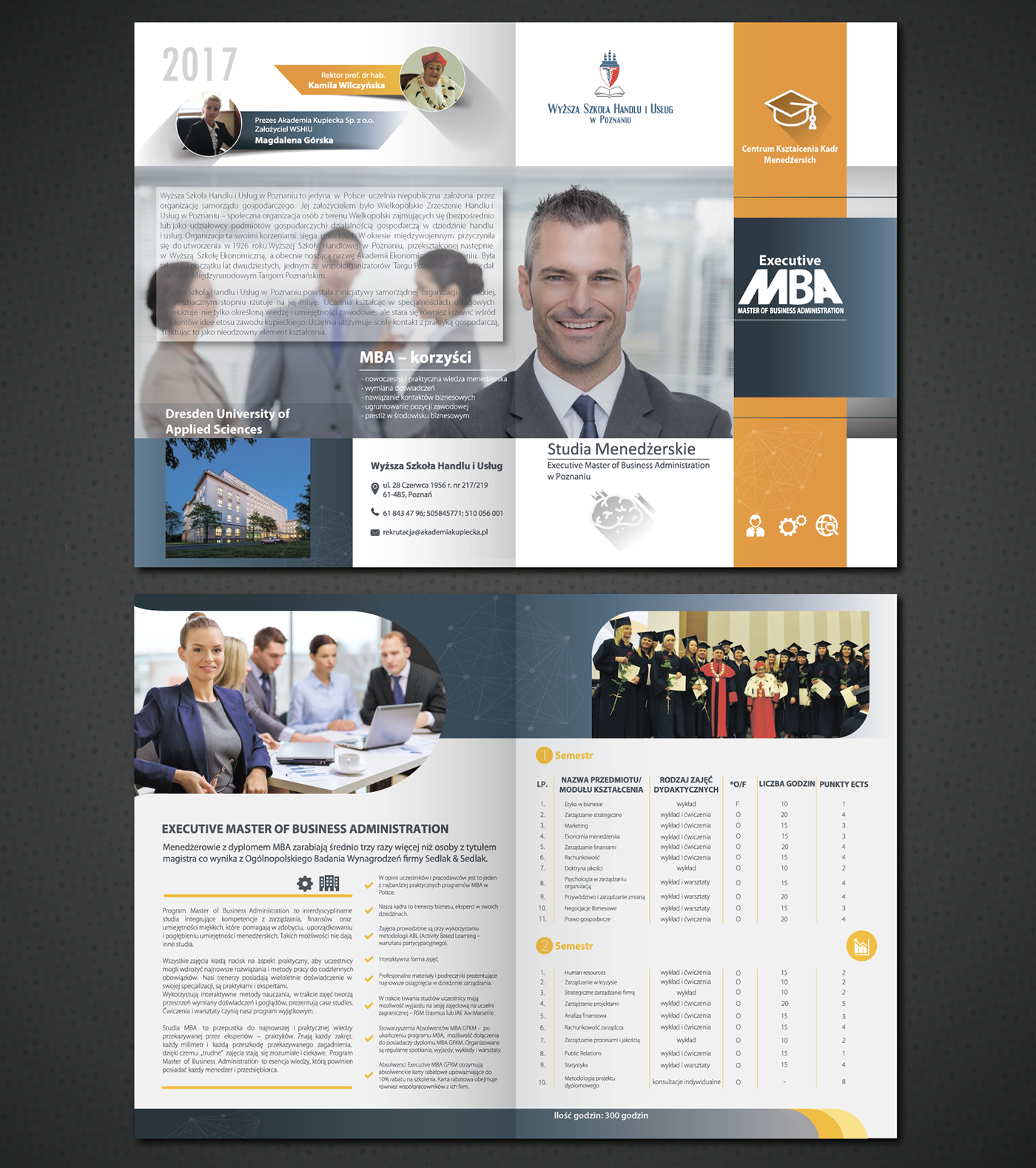 Advertising brochure for the university