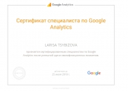 Сертификат специалиста по Google Analytics