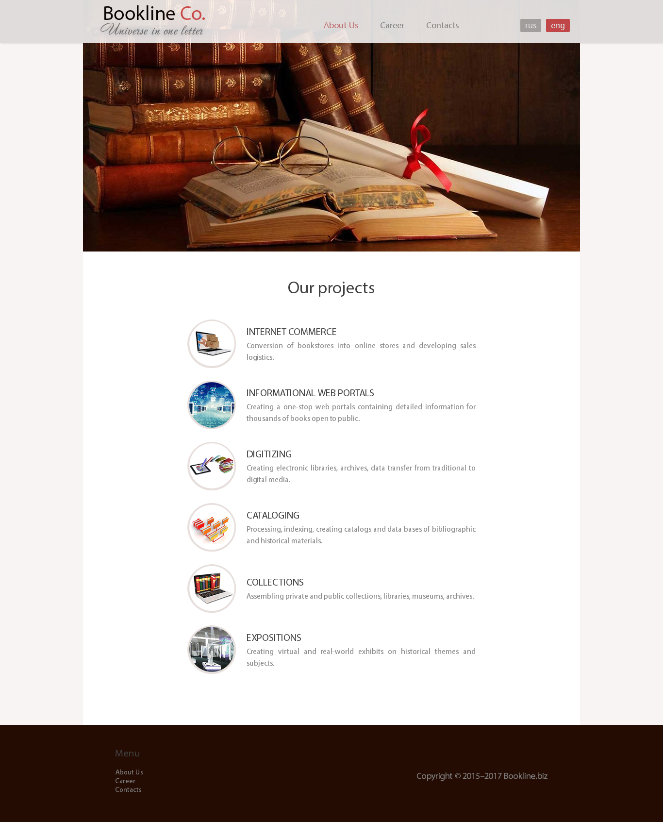 Сайт-визитка "Bookline Co."