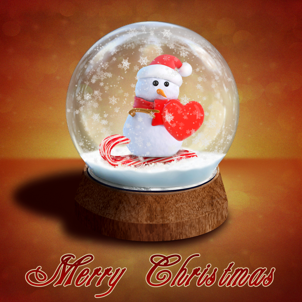 Снежный шар_коллаж