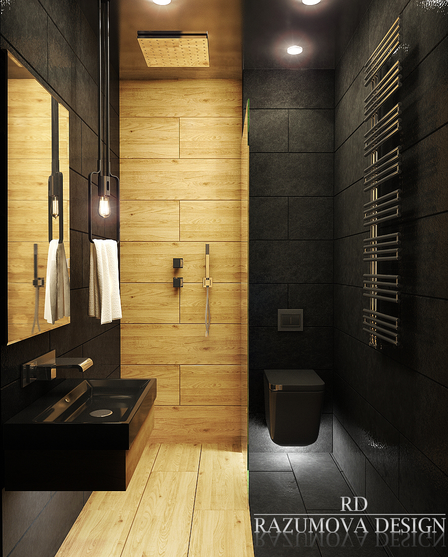 black bathroom