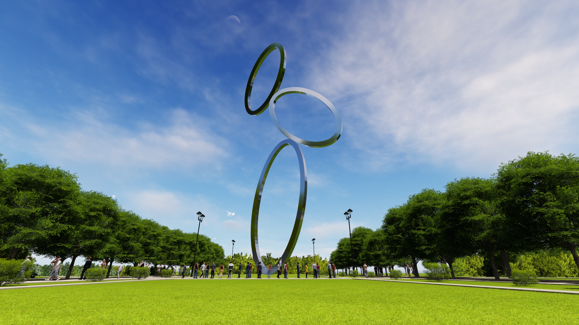 Визуализация арт-объекта в парке