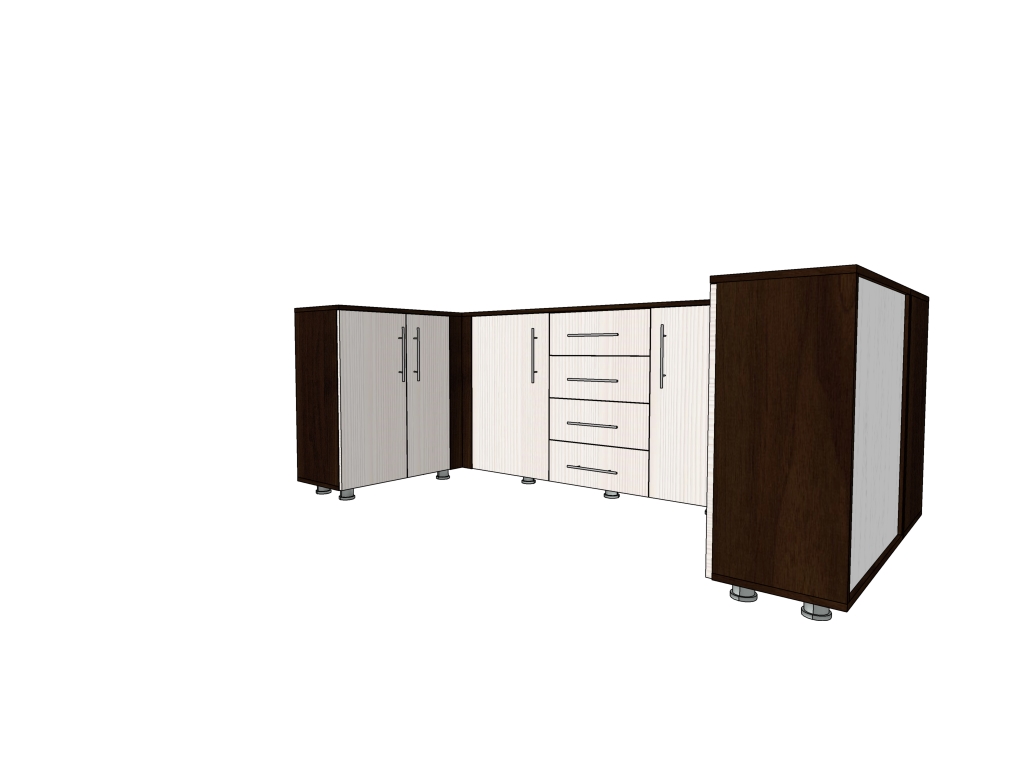 Встроенные тумбы в нишу