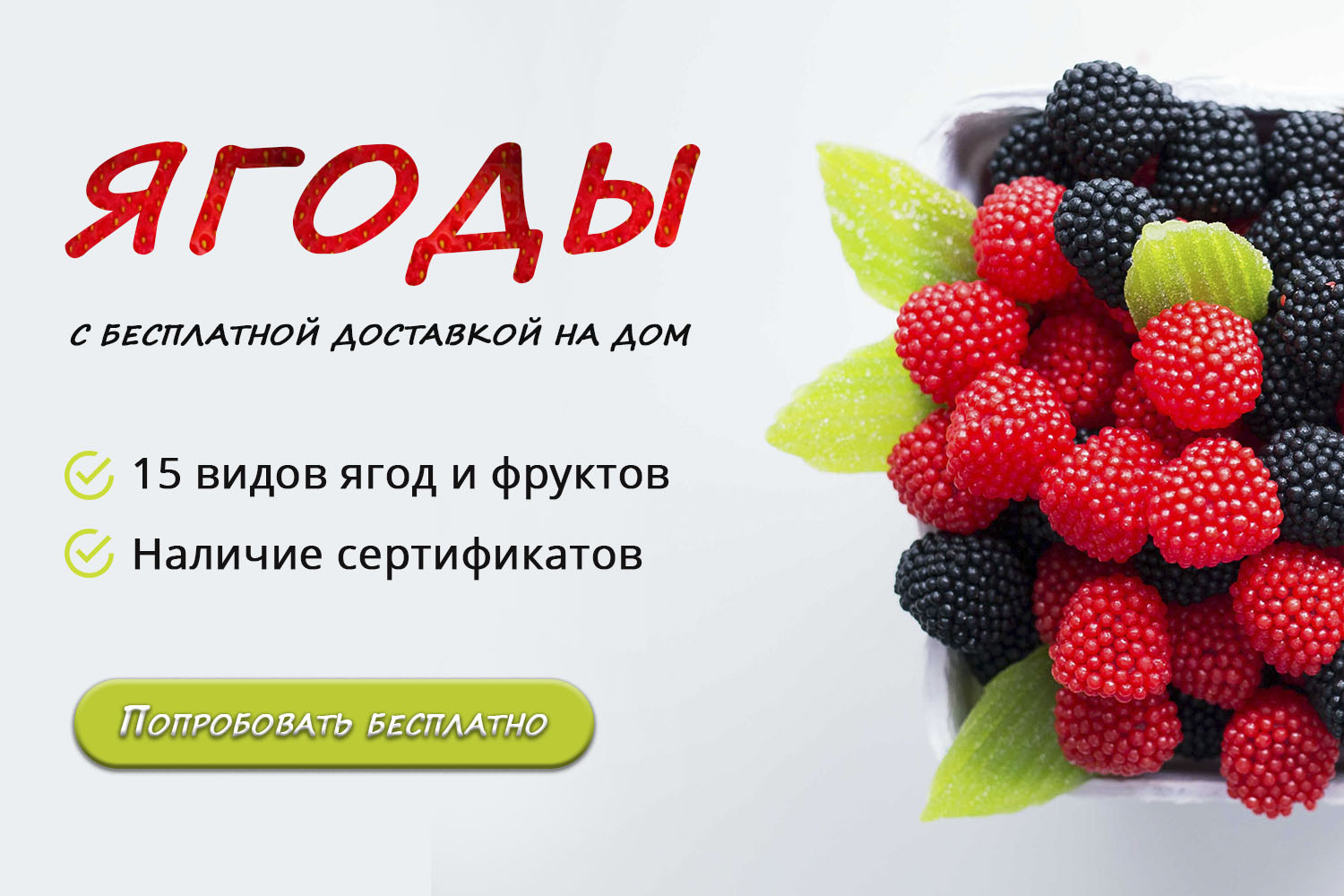 Баннер для Доставка ягод на дом