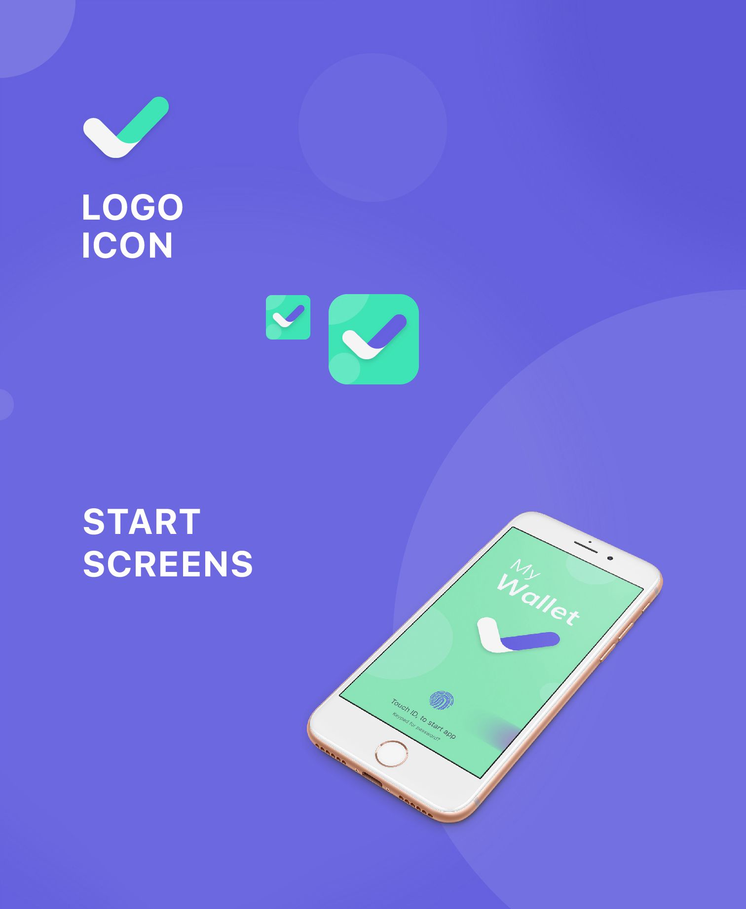 Logo Design & UI/UX solutions for a mobile app "My Wallet"