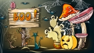halloween card, hand drawing
