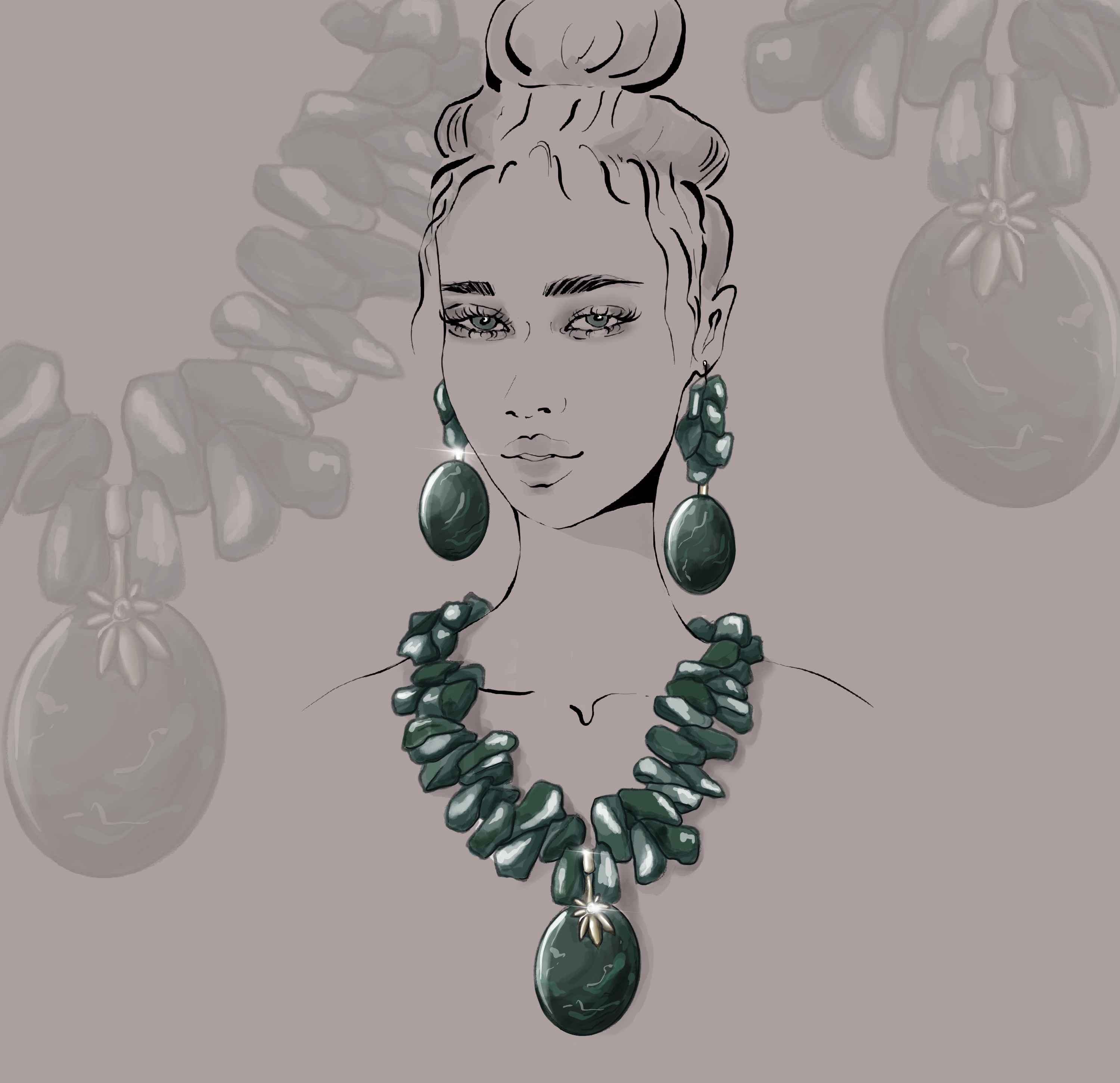 Ювелирная fashion-иллюстрация