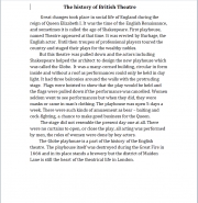 The History of British Theathre 
