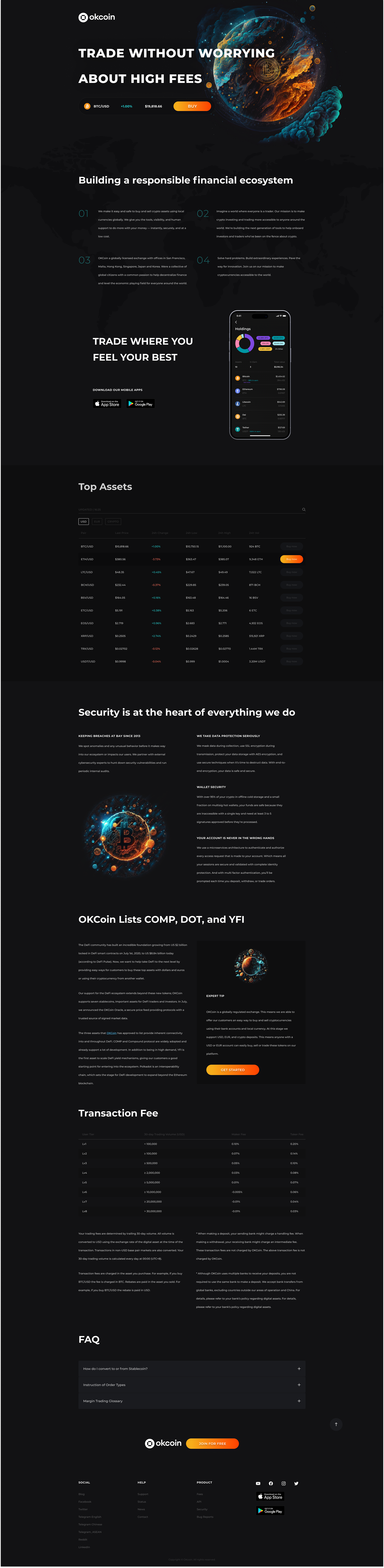 Landing page for a cryptocurrency trading site. Images generated using the Midjourney AI, processed in Adobe Photoshop.