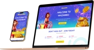 Landing page for a casino website