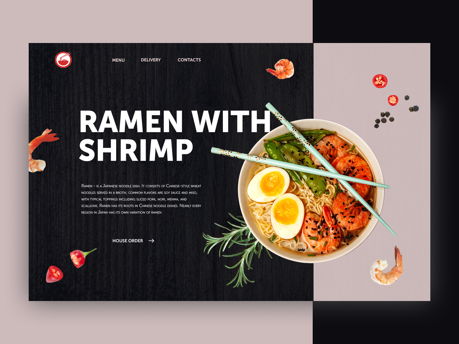 Design concept for a Japanese restaurant