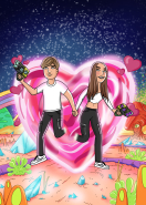 Портрет в стиле Рик и Морти