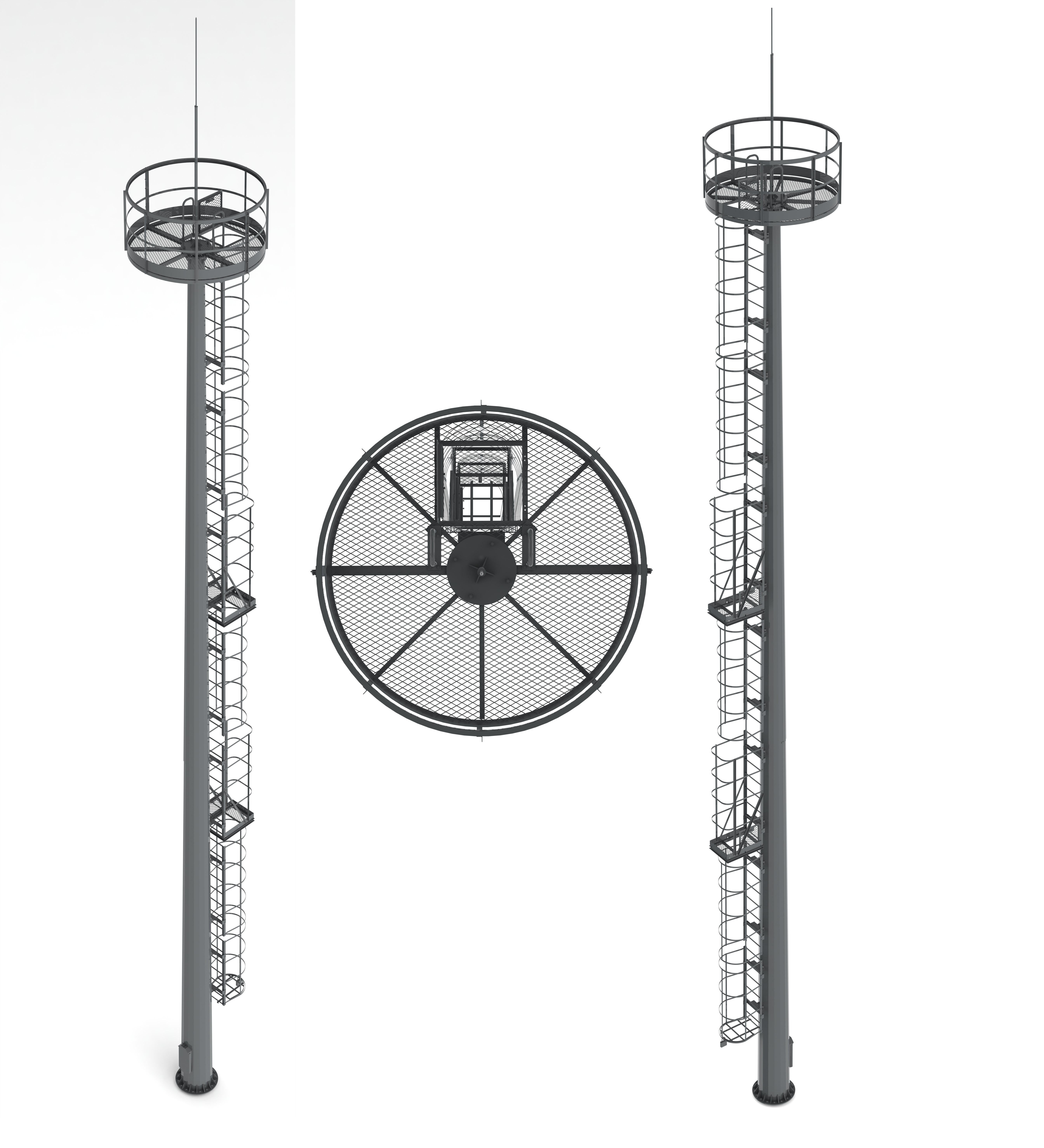Stadium lighting mast