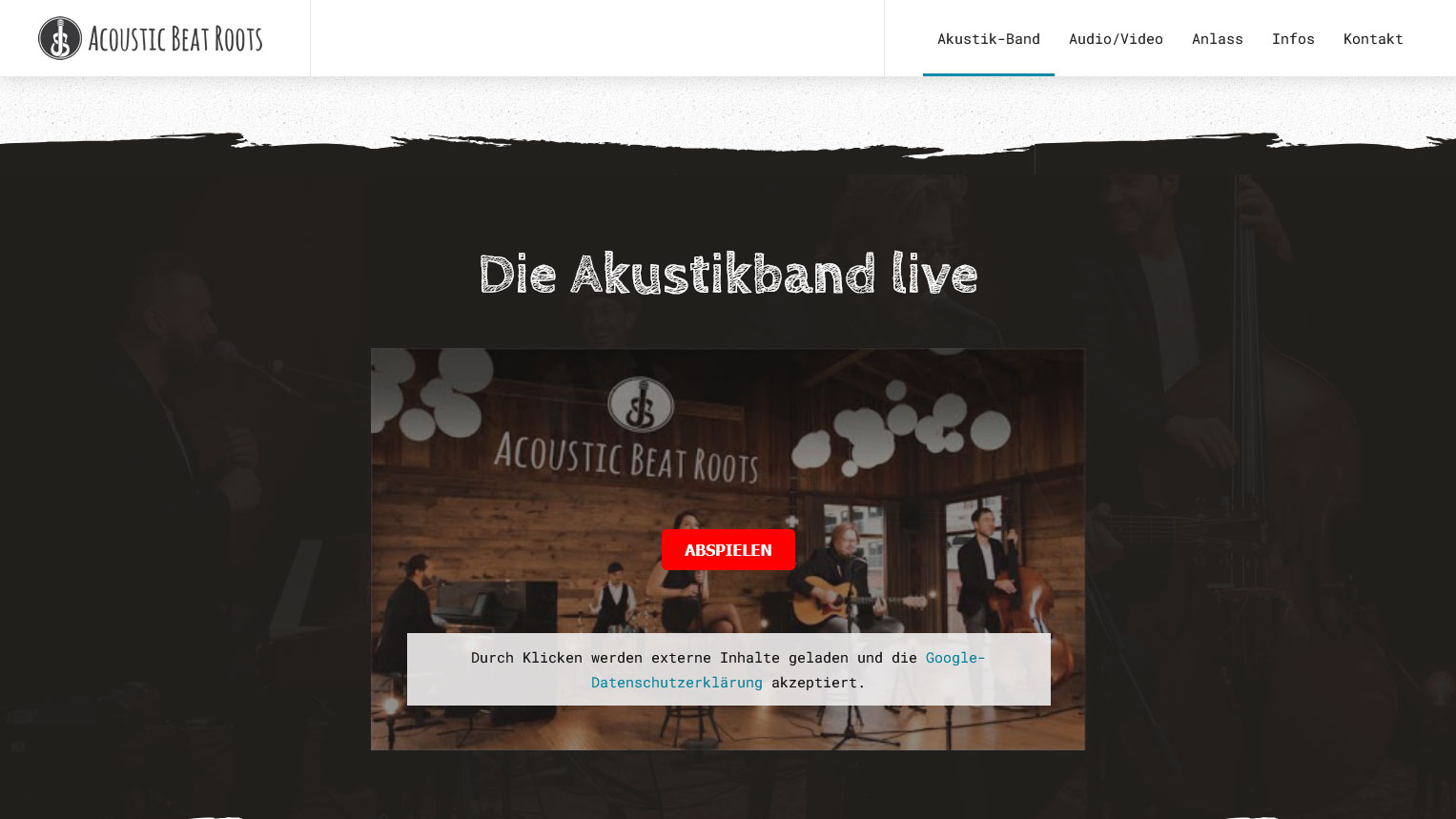 Оновлення сайту "Acousticbeatroots.de"