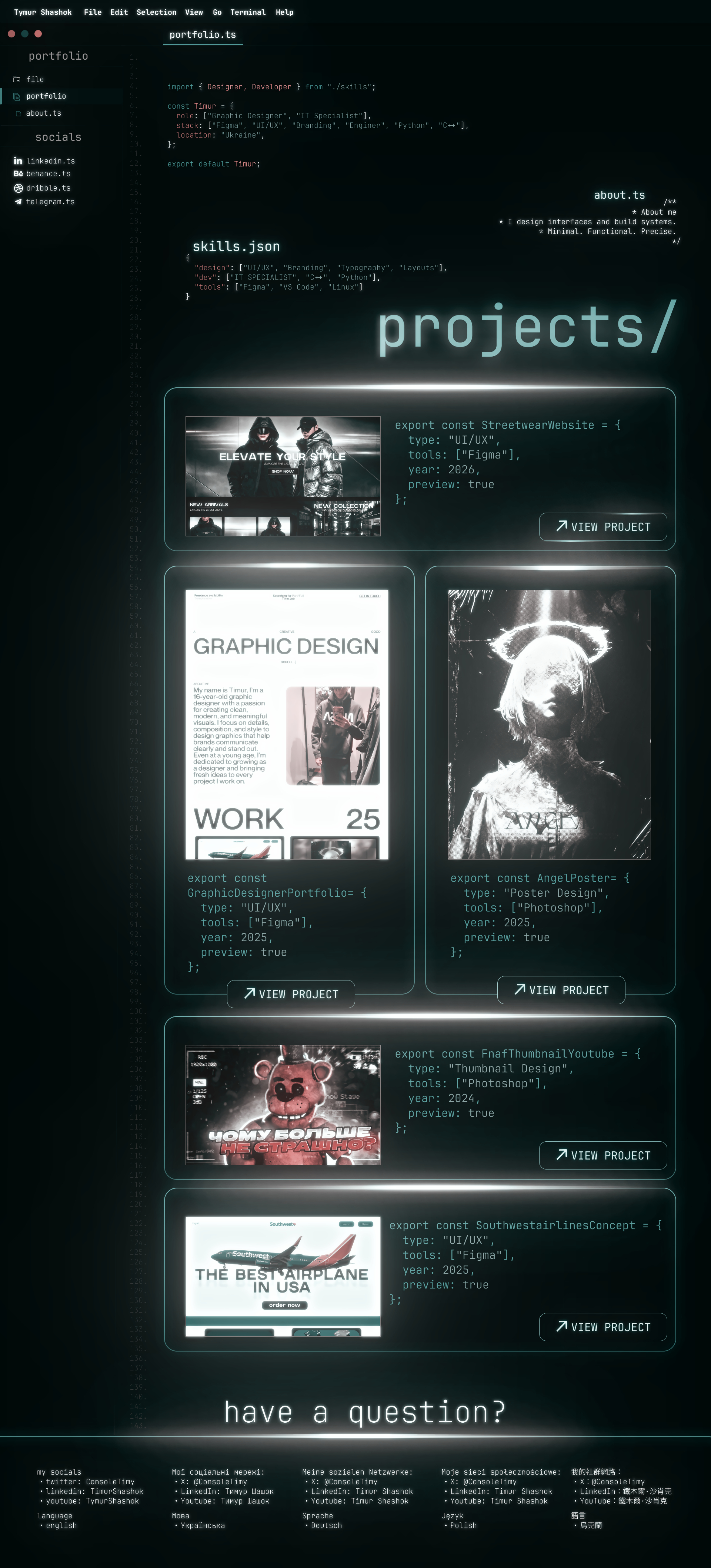 Graphic Design as Code — Coding Style Portfolio