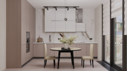 Bright Modern Kitchen | 3D Interior Visualization